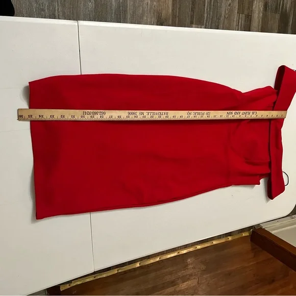 New Karlie Red Shoulder Dress Women Size Large - Picture 6 of 11